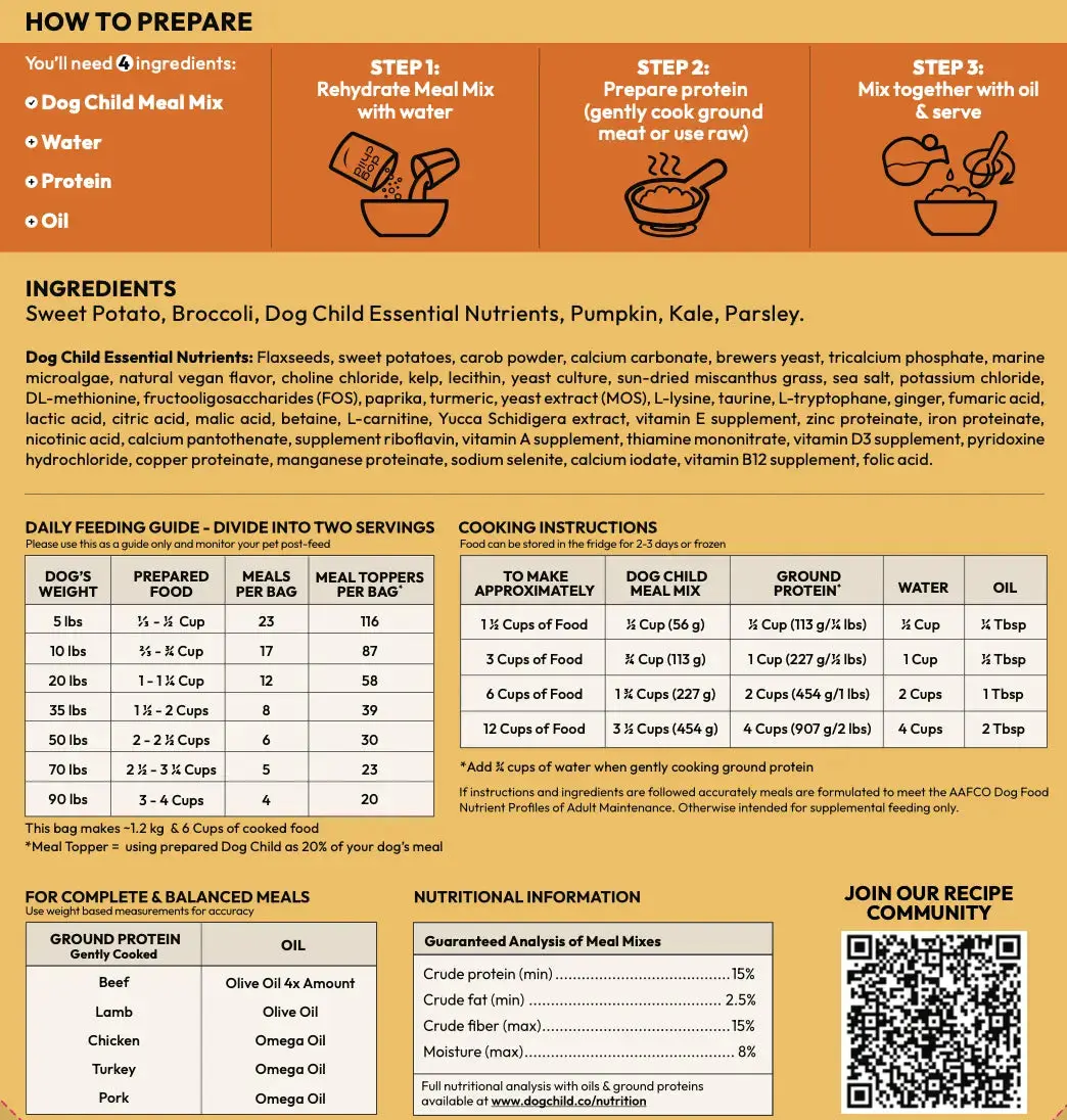 Mixed Veggie Trial Size Bag Meal Mix for Dogs - Image 3